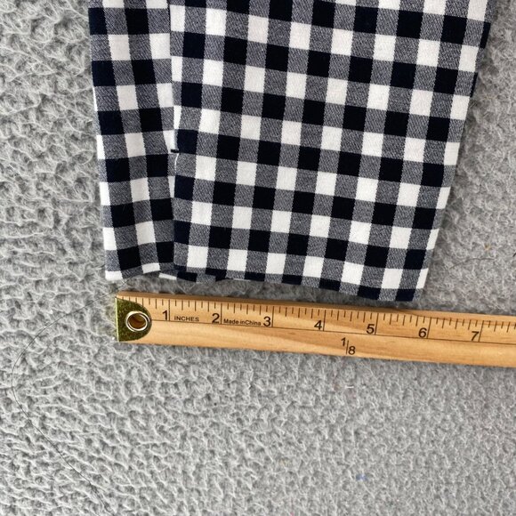 LOFT Pants Womens 4 Julie Riviera Black White Gingham Crop Capri Stretch Skinny - Picture 11 of 12
